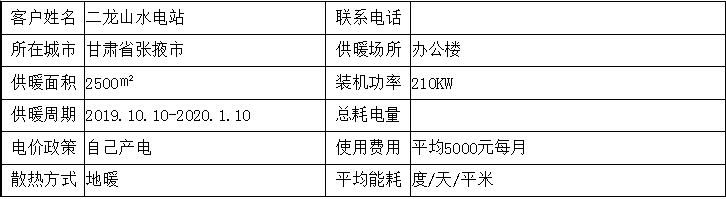 甘肃张掖电采暖案例