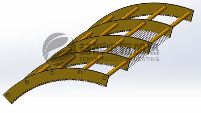 外置式电磁加热结构设计示意图