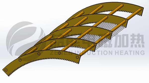 外置式电磁加热结构设计示意图